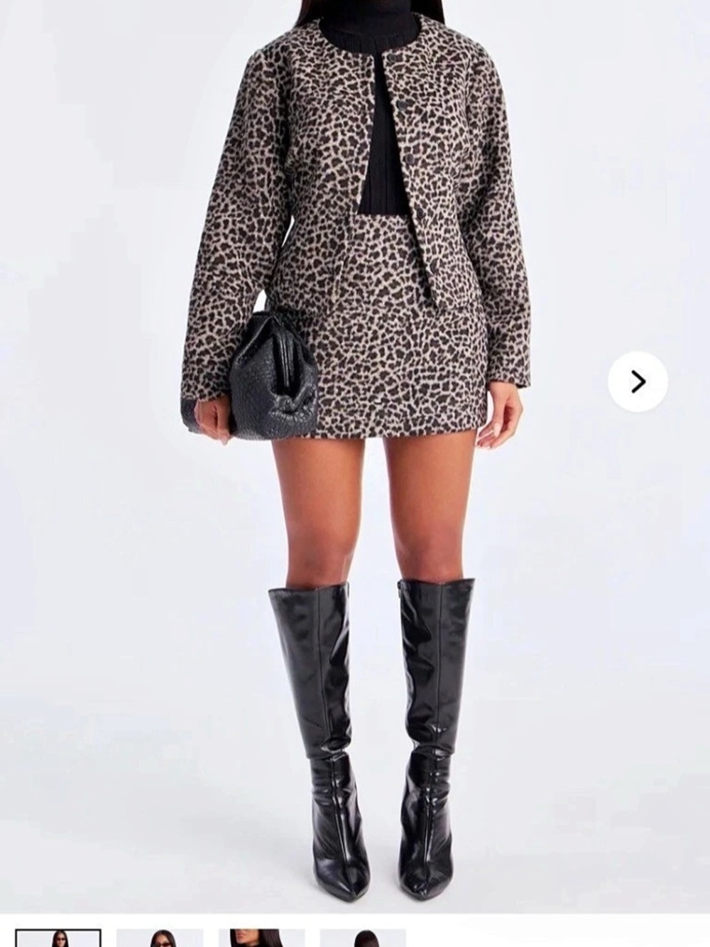 Leopard Print Jacket Set